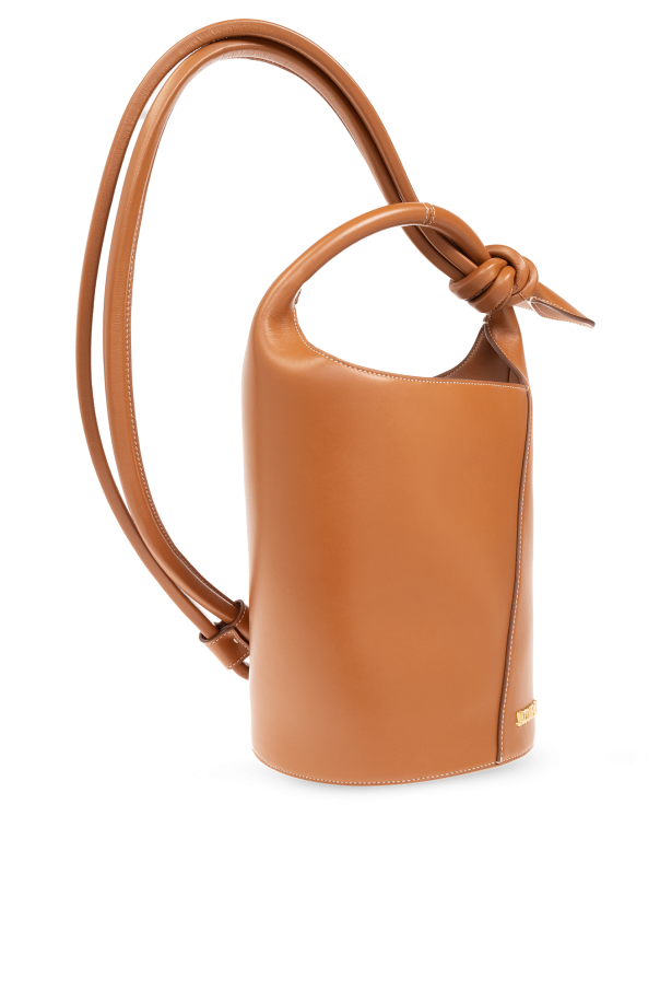 ★JACQUEMUS★ Le Petit Tourni Tote Bag Black 245BA3663173990 Jacquemus Le Petit Tourni Leather Bucket Bag | Black | FARFETCH